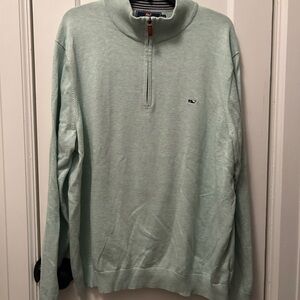 Vineyard Vines Men's Mint Zip-Up Sweater
